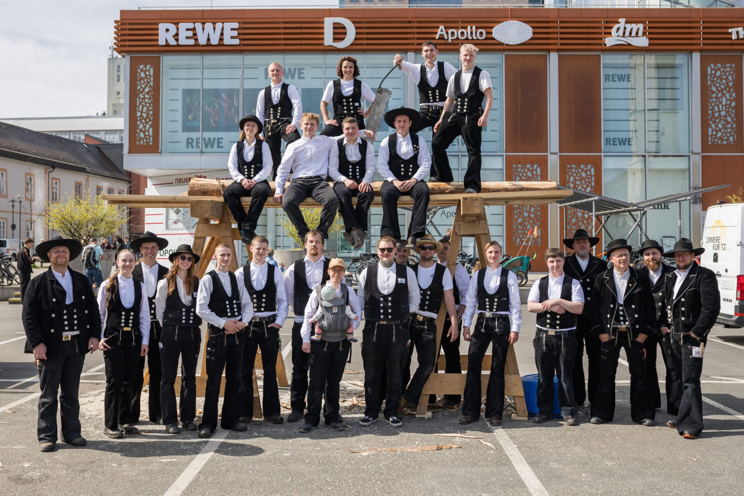 Zimmerer auf Holzmarkt Jena